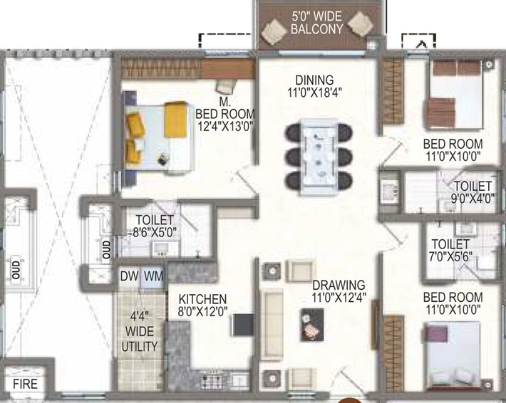 3 BHK Flat in RNP 1 in Kondapur, Hyderabad - Image 503298