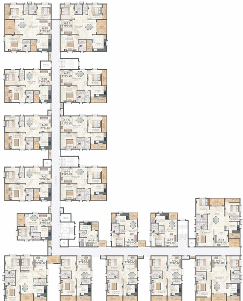 Floor Plan of Saket Pranamam in Kompally, Hyderabad - Image 52350