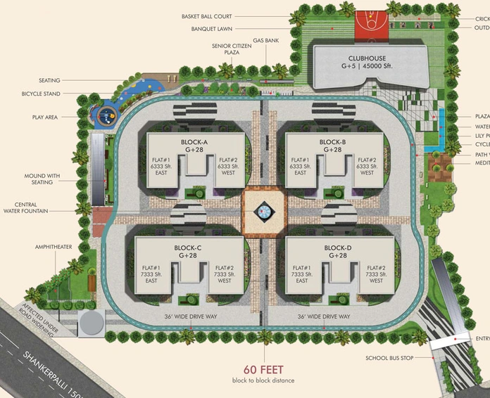 Master Plan of Sri Fortune Sonthalia Sky Villas in Kokapet, Hyderabad - Image 58036