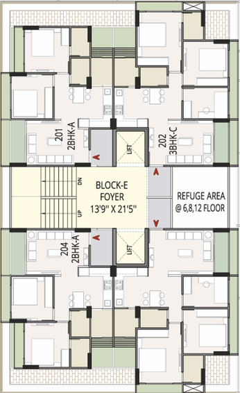 Floor Plan of Paarijat Aamra in Vatva, Ahmedabad - Image 29329