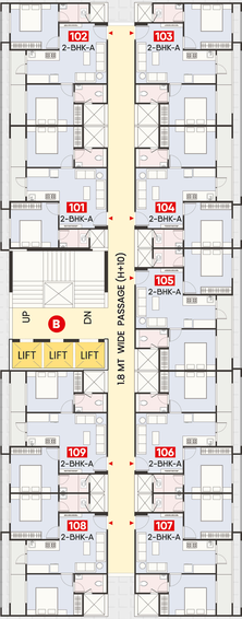 Floor Plan of Paarijat Vishwas 2 in Vatva, Ahmedabad - Image 29347