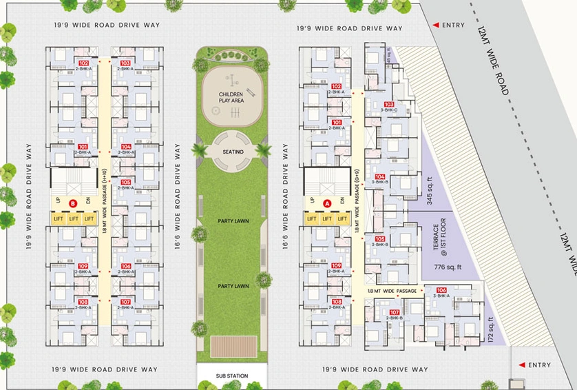 Master Plan of Paarijat Vishwas 2 in Vatva, Ahmedabad - Image 29348