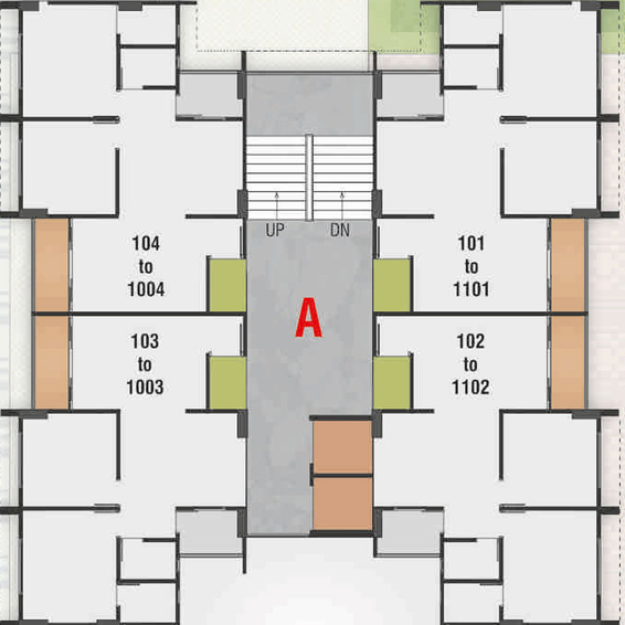 Floor Plan of Sadguru Air in Vinzol, Ahmedabad - Image 29376