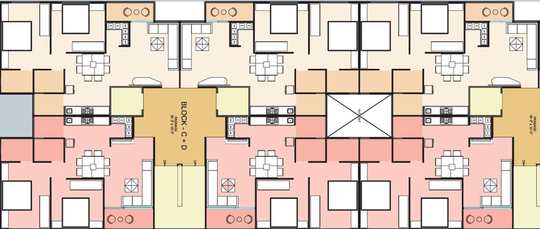 Floor Plan of Shanti Lotus Heights in Isanpur, Ahmedabad - Image 29437