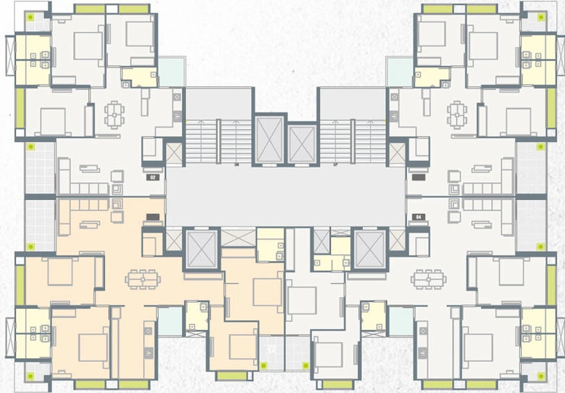 Floor Plan of Takshashila Air in Ellisbridge, Ahmedabad - Image 29500