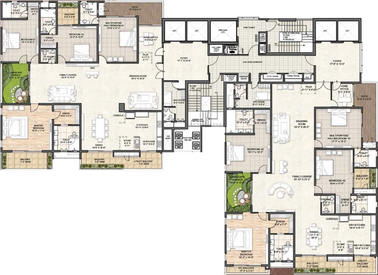 Floor Plan of Auro The Pearl in Hitech City, Hyderabad - Image 52379