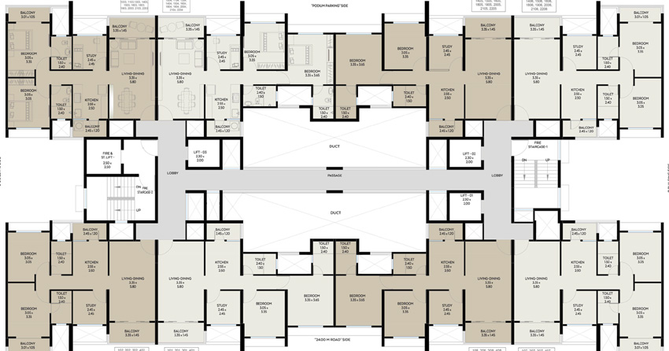 Floor Plan of First Avenue - Life Republic in Hinjewadi, Pune - Image 11404