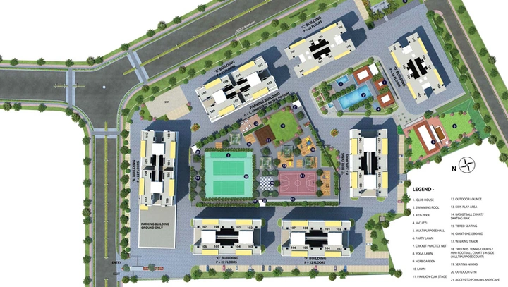 Master Plan of First Avenue - Life Republic in Hinjewadi, Pune - Image 11405