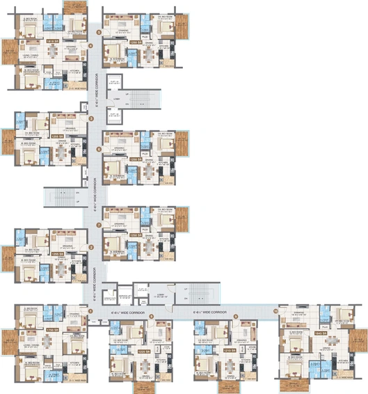 Floor Plan of Hallmark Sunnyside in Narsingi, Hyderabad - Image 52580