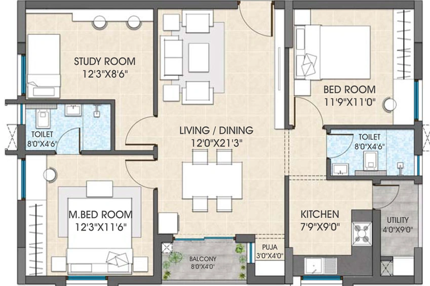 1 BHK Flat in Hallmark Vesta in Kollur, Hyderabad - Image 503733