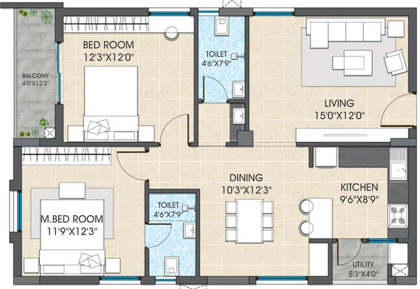 2 BHK Flat in Hallmark Vesta in Kollur, Hyderabad - Image 503732