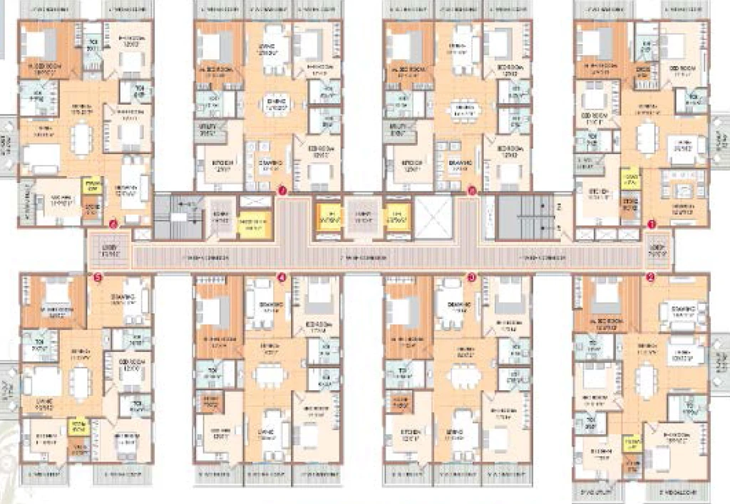 Floor Plan of Creative Udaya Cresent in Kondapur, Hyderabad - Image 52681