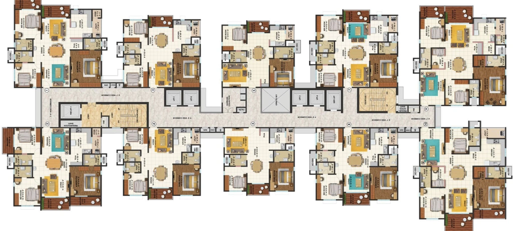 Floor Plan of Cybercity Oriana in Moosapet, Hyderabad - Image 52701