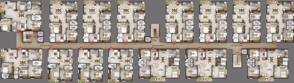 Floor Plan of Eipl Rivera in Manchirevula, Hyderabad - Image 52691