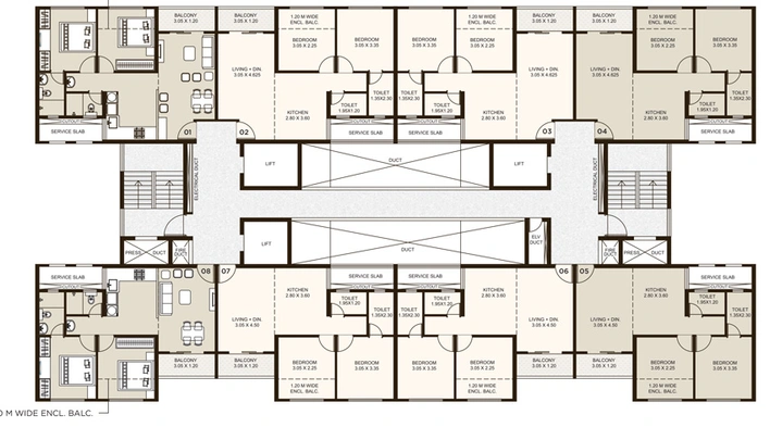 Floor Plan of Oro Avenue - Life Republic in Marunji, Pune - Image 11338