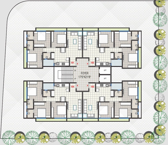 Master Plan of Dharma Residency in Bopal, Ahmedabad - Image 29539
