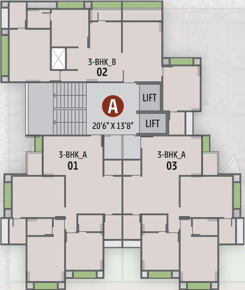 Floor Plan of HR Eternia in Shela, Ahmedabad - Image 29555