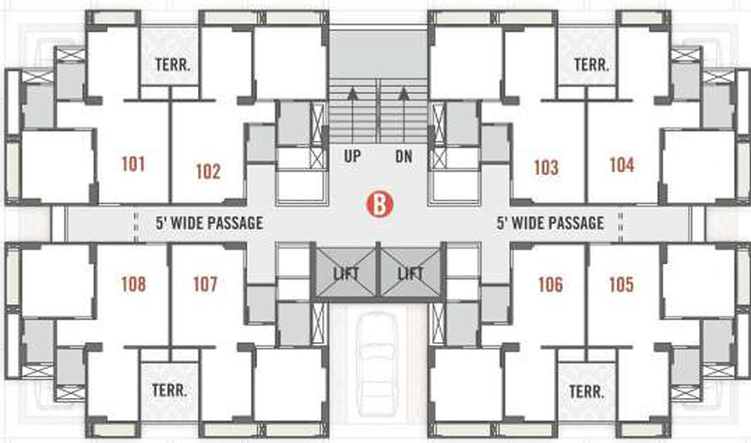 Floor Plan of HR Evernest in South Bopal, Ahmedabad - Image 29572