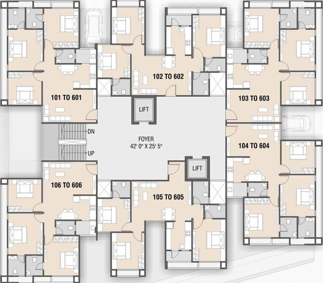 Floor Plan of Keshav Akshar Elysium in Shilaj, Ahmedabad - Image 122096