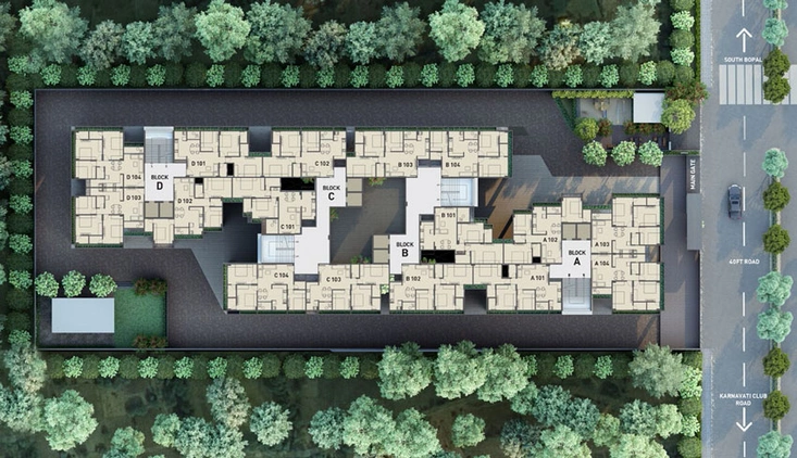 Master Plan of Saanvi Nirman Estella in Ghuma, Ahmedabad - Image 122087