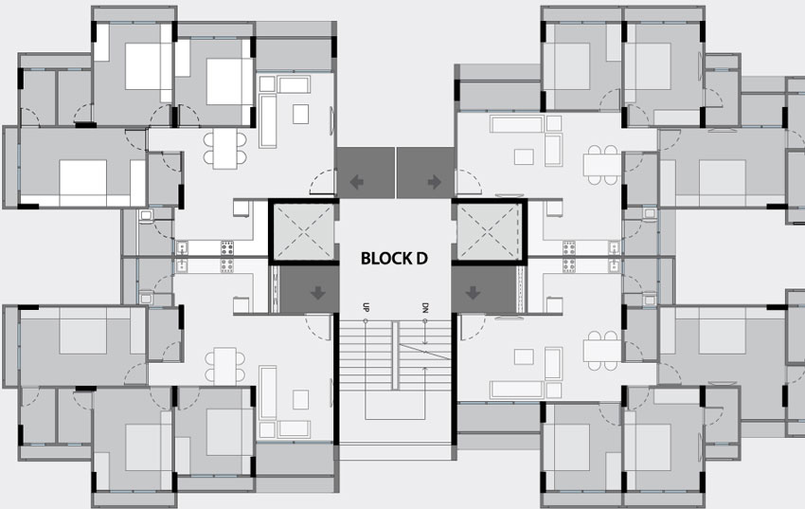 Floor Plan of Saanvi Nirman Stellar in Ghuma, Ahmedabad - Image 29595