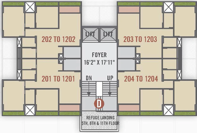 Floor Plan of Shambhavi Swam Sky in Ognaj, Ahmedabad - Image 29607