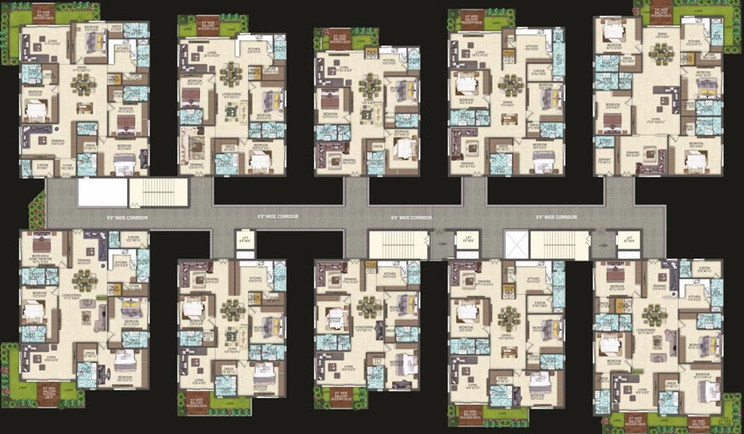 Floor Plan of Om Sree Signet in Secunderabad, Hyderabad - Image 52969