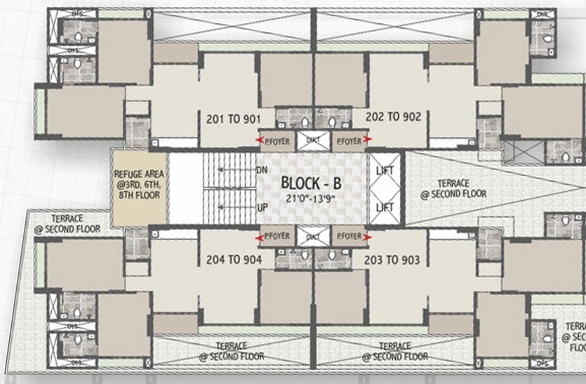 Floor Plan of Shree Siddhivinayak Prospera in Bopal, Ahmedabad - Image 29640