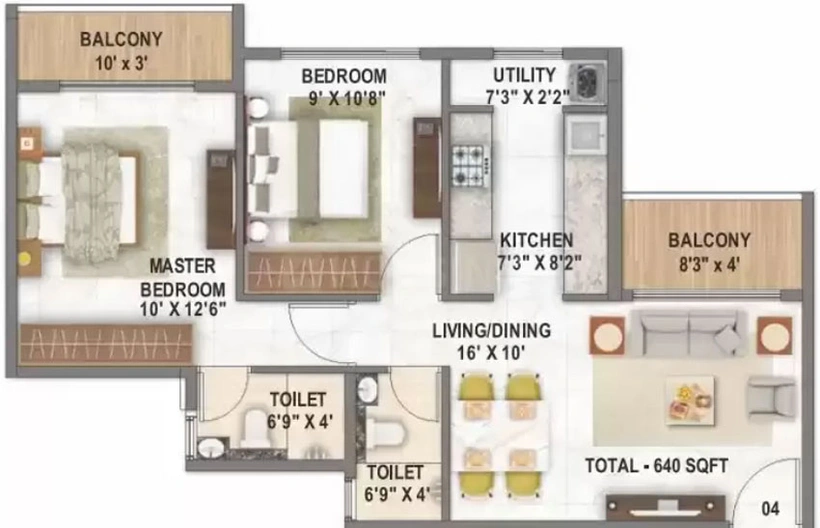 2 BHK Flat in Today Anandam 2 in Kharghar, Navi Mumbai - Image 467882