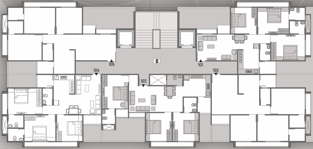 Floor Plan of SK Shivana Aurum in South Bopal, Ahmedabad - Image 122041