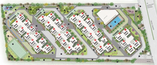 Master Plan of Ramky One Genext Tower in Habsiguda, Hyderabad - Image 111252