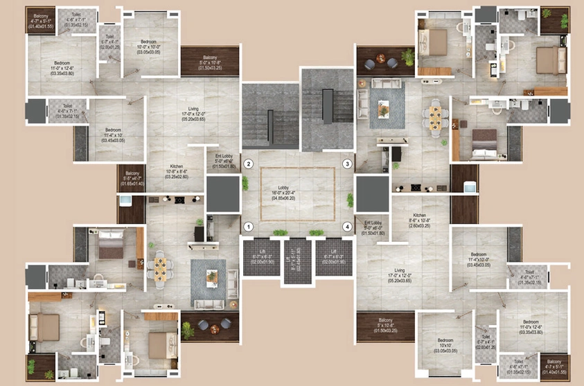 Floor Plan of Vision Aristo in Kiwale, Pune - Image 124865