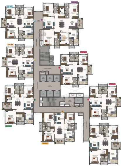 Floor Plan of Ramky One Odyssey in Kokapet, Hyderabad - Image 58066