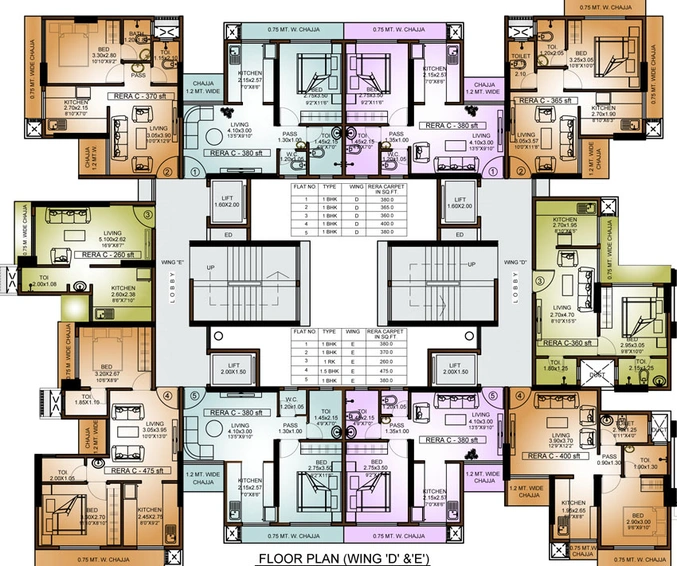 Floor Plan of Agrawals Mannat in Andheri East, Mumbai - Image 37343