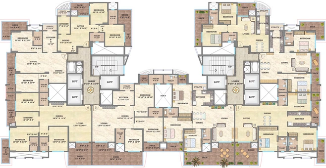Floor Plan of Hubtown Sunstone in Bandra East, Mumbai - Image 37353
