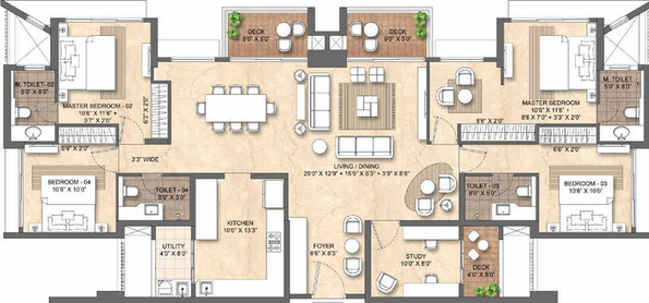 4 BHK Flat in Lodha Solitaire in Mahalaxmi, Mumbai - Image 468878