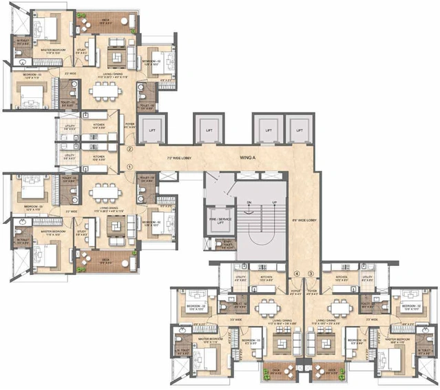 Floor Plan of Lodha Solitaire in Mahalaxmi, Mumbai - Image 37383