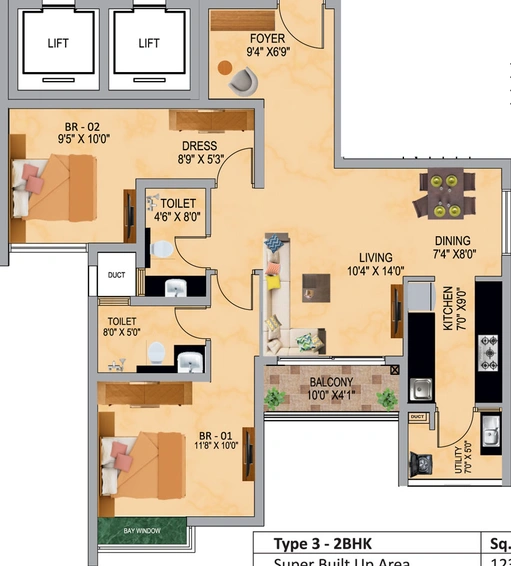 2 BHK Flat in SNN Serenity Garden in Begur, Bangalore - Image 472157