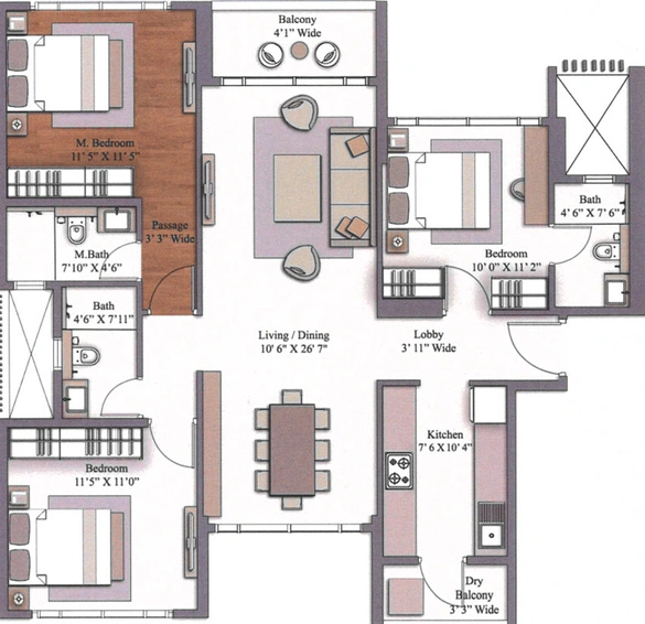 3 BHK Flat in Piramal Revanta in Mulund West, Mumbai - Image 468964