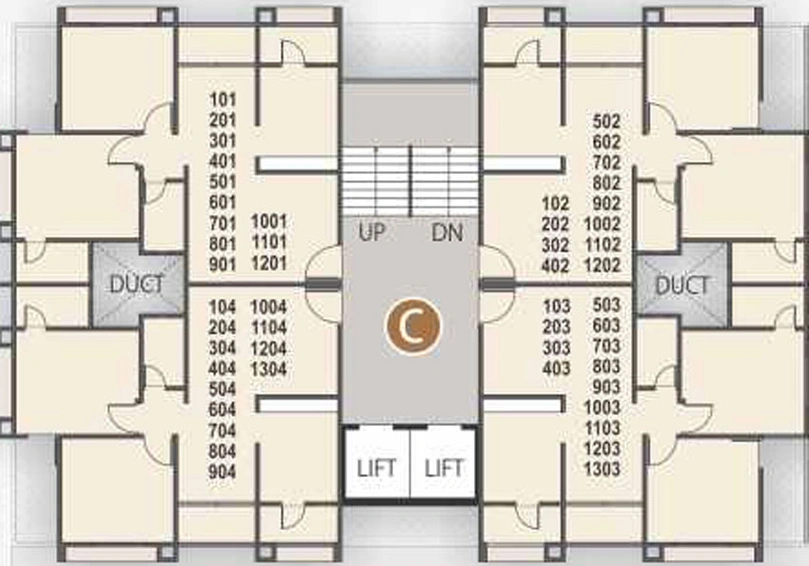 Floor Plan of Atharva Landmark in Jagatpur, Ahmedabad - Image 29725