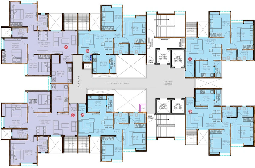 Floor Plan of VTP Purvanchal in Wagholi, Pune - Image 25414