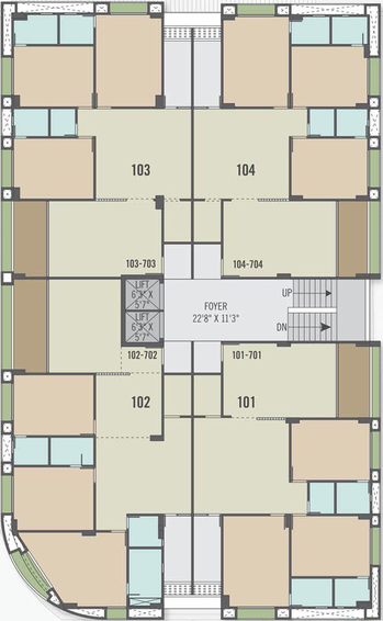 Floor Plan of Avis Aster in Thaltej, Ahmedabad - Image 29738