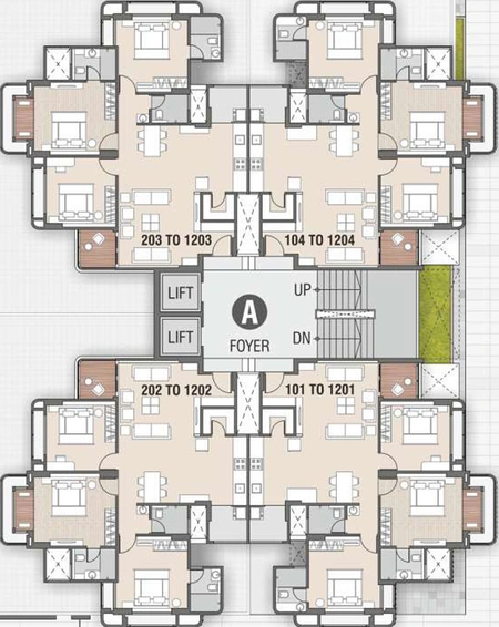 Floor Plan of Golden Swarnim Sentossa in Chharodi, Ahmedabad - Image 29749