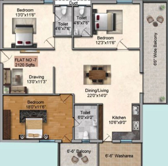 3 BHK Flat in Sai Keerthi Signature in Kondapur, Hyderabad - Image 504681