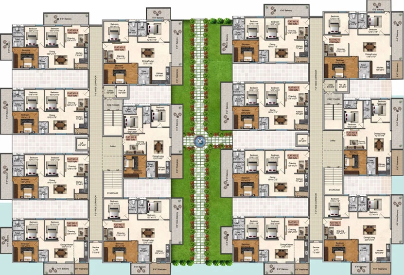 Floor Plan of Sai Keerthi Signature in Kondapur, Hyderabad - Image 53218