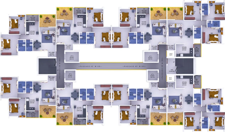 Floor Plan of Dynamic Grandeur Premium in Undri, Pune - Image 25261