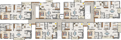 Floor Plan of Wonder Bharathi Hacienda in Bandlaguda Jagir, Hyderabad - Image 53346