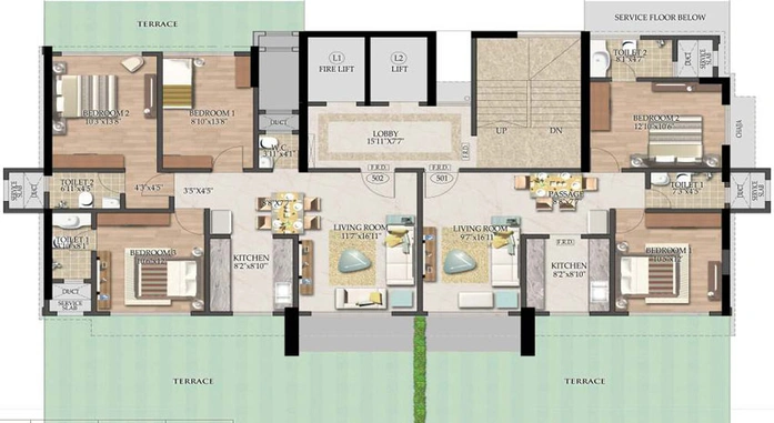 Floor Plan of M 19 in Matunga East, Mumbai - Image 37668