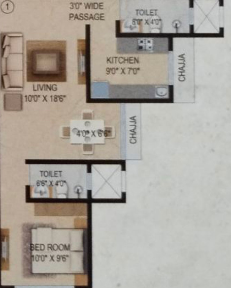 1 BHK Flat in Parmar & SM Laxmi Chhaya in Santacruz West, Mumbai - Image 469566