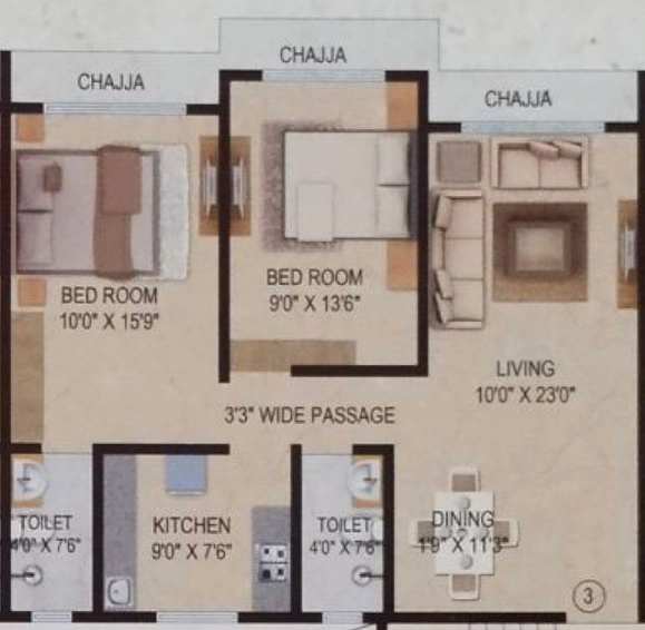2 BHK Flat in Parmar & SM Laxmi Chhaya in Santacruz West, Mumbai - Image 469567